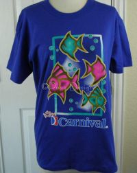 Carnival Cruise Ship "The Fun Ship" Fish Tshirt XL - NEW